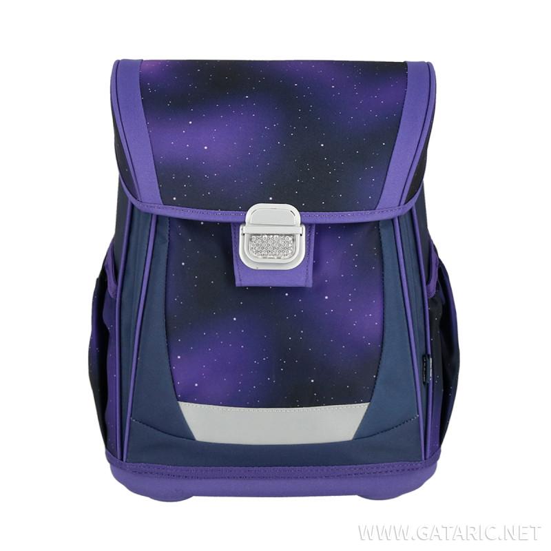 School bag set ''PURPLE SOLID'' COOL 4-Pcs (Metal buckle) 