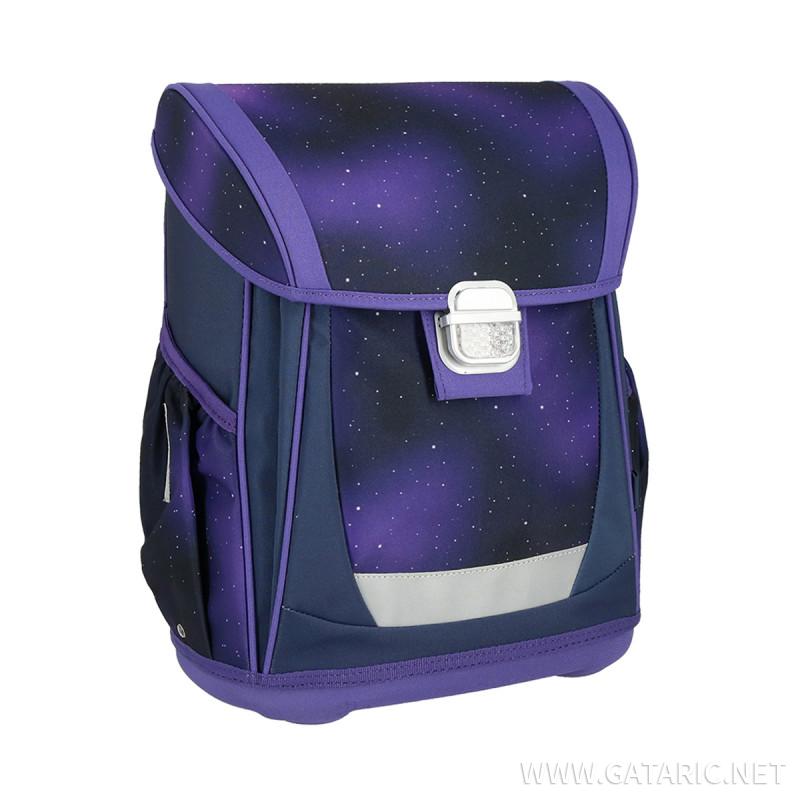 School bag set ''PURPLE SOLID'' COOL 4-Pcs (Metal buckle) 