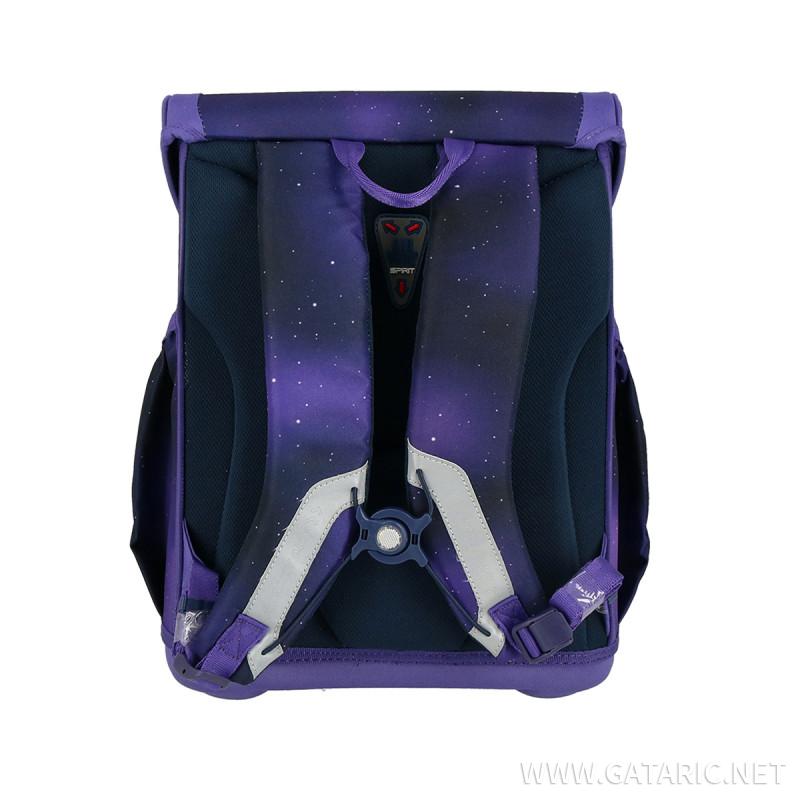 School bag set ''PURPLE SOLID'' COOL 4-Pcs (Metal buckle) 