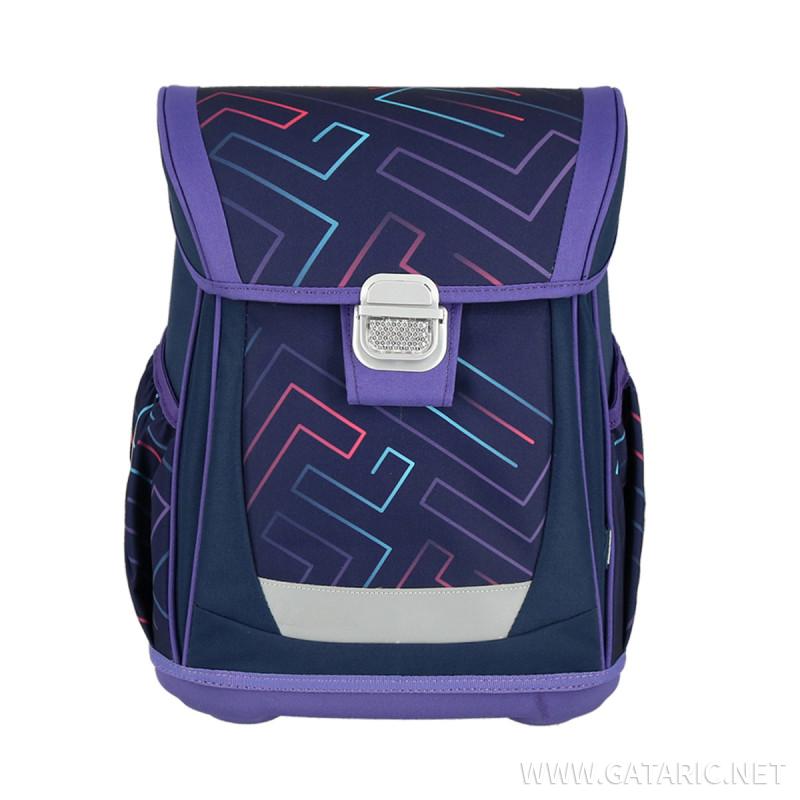 School bag set ''COLOR LINES'' COOL 4-Pcs (Metal buckle) 