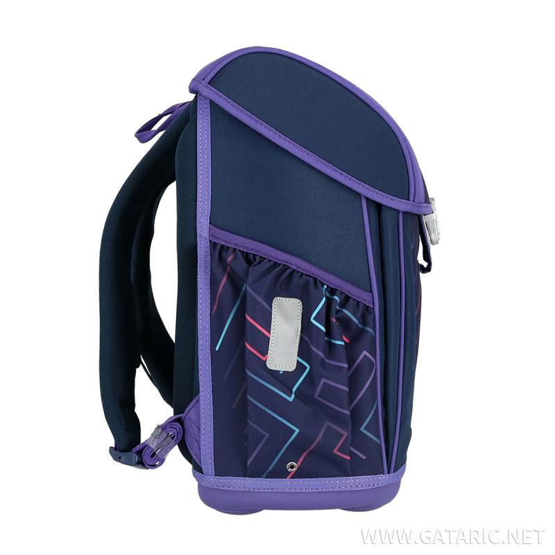 School bag set ''COLOR LINES'' COOL 4-Pcs (Metal buckle) 