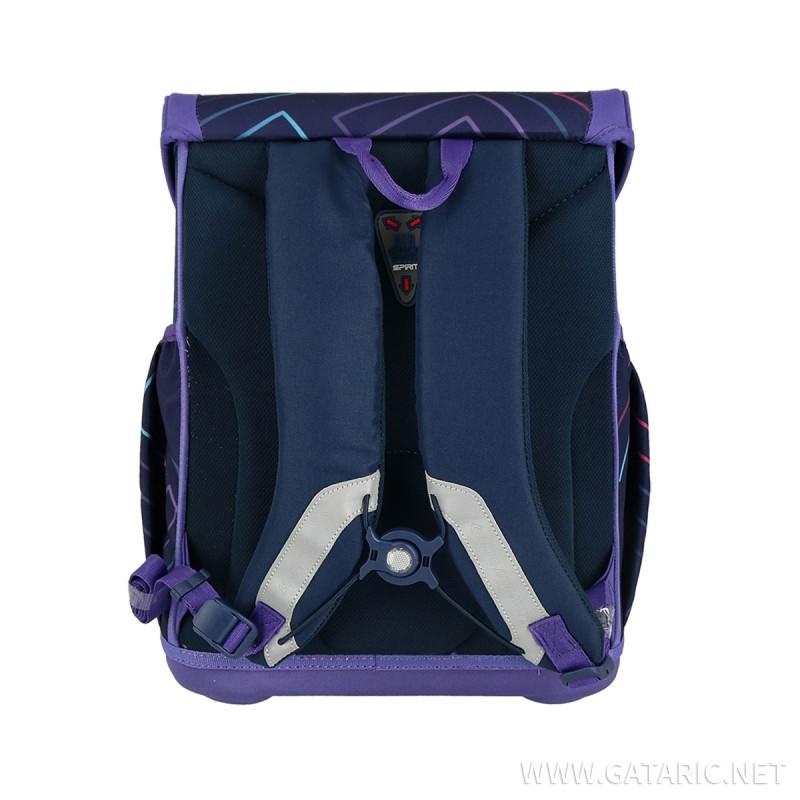 School bag set ''COLOR LINES'' COOL 4-Pcs (Metal buckle)