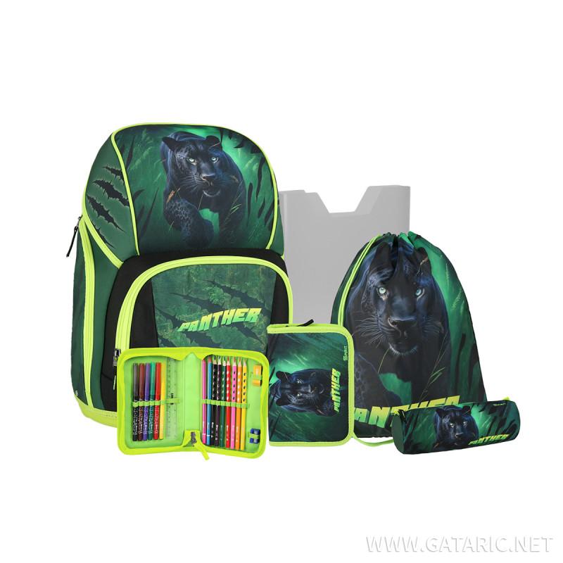 School bag set ''PANTHER'' 3D VARIO 5-Pcs (Magnetic buckle)