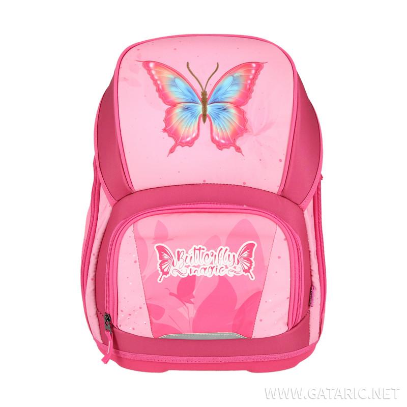 School bag set ''BUTTERFLY MAGIC'' 3D VARIO 5-Pcs (Magnetic buckle)