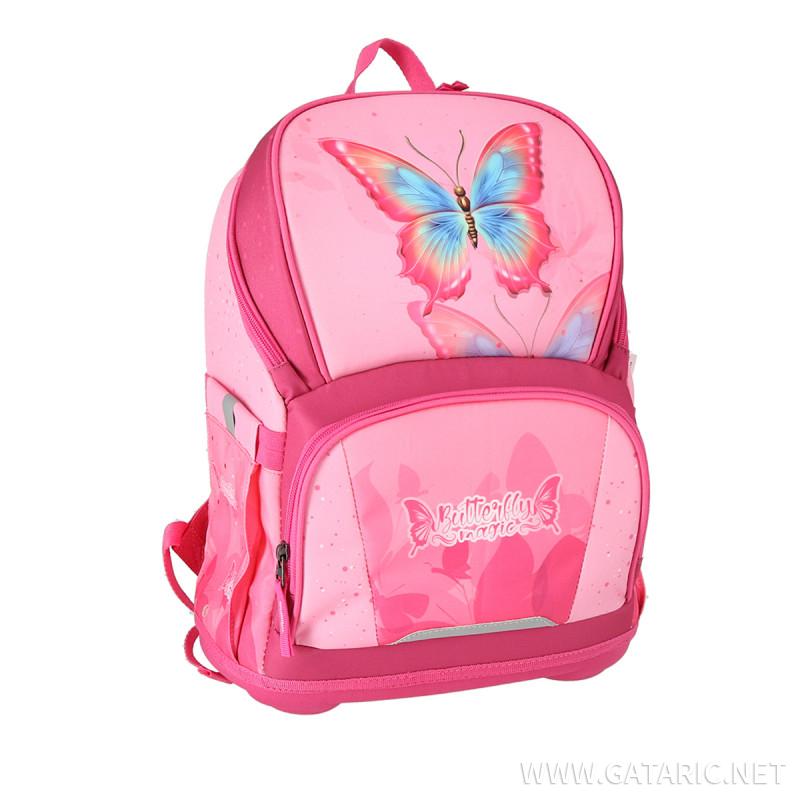 School bag set ''BUTTERFLY MAGIC'' 3D VARIO 5-Pcs (Magnetic buckle)
