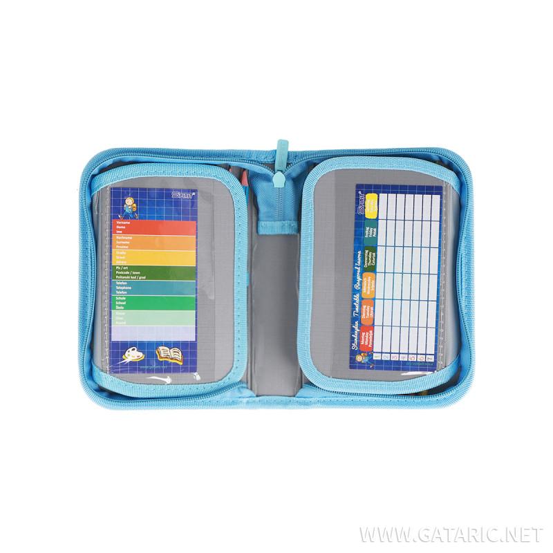 TTS Pencil case ''ABS Blue Stripe'', 1-Zipper, 28-pcs