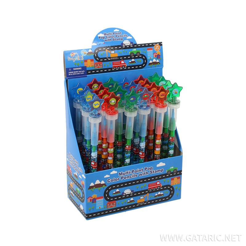 Color Pencils with Stamper