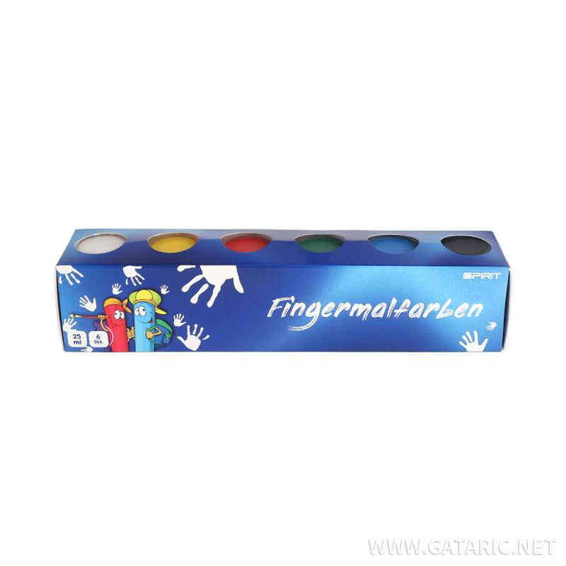 Boja za oslikavanje prstima 6 Boja, 25ml 