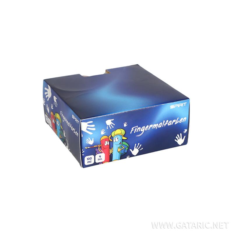 Boja za oslikavanje prstima 4 Boja, 100ml 