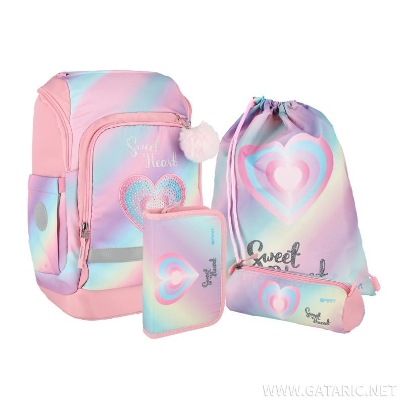 School bag set ''HEART DIAMOND'' SMART PACK 4-Pcs 