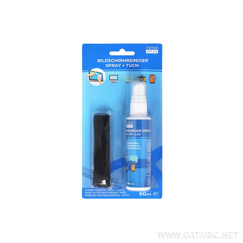 Set Reinigungsspray LCD/TFT + Reinigungstuch, 60ml 