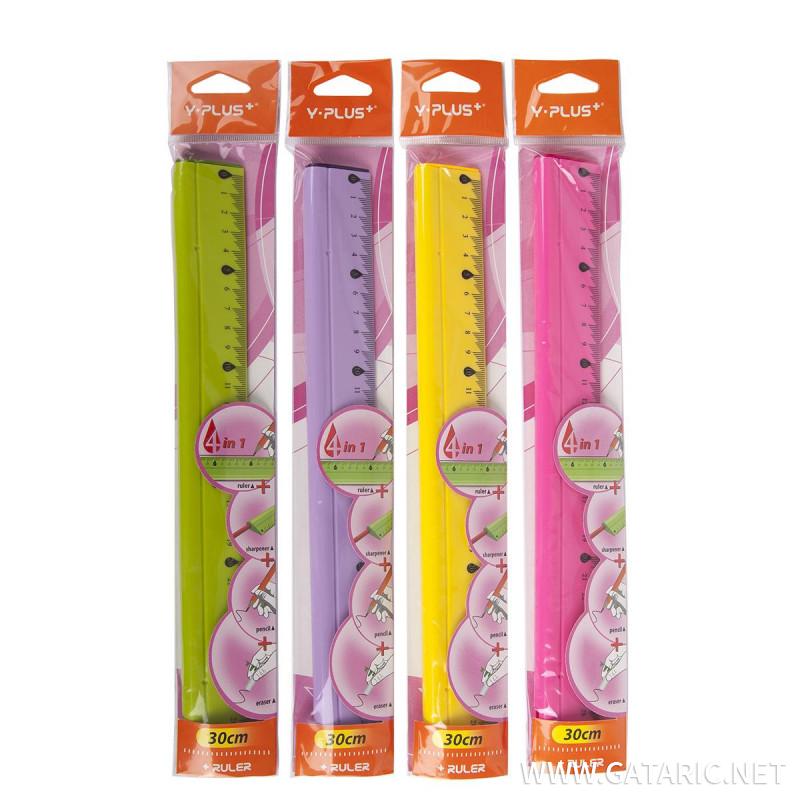 Ruler ''Multi'', set 4pcs 