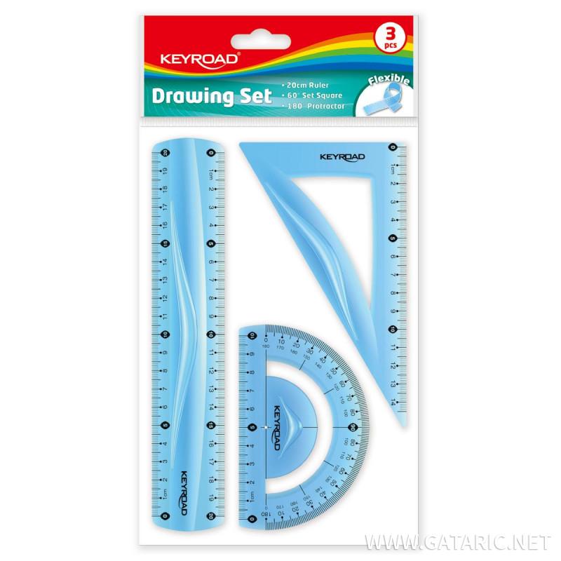 ''Flexible'' ruler set, 20cm 