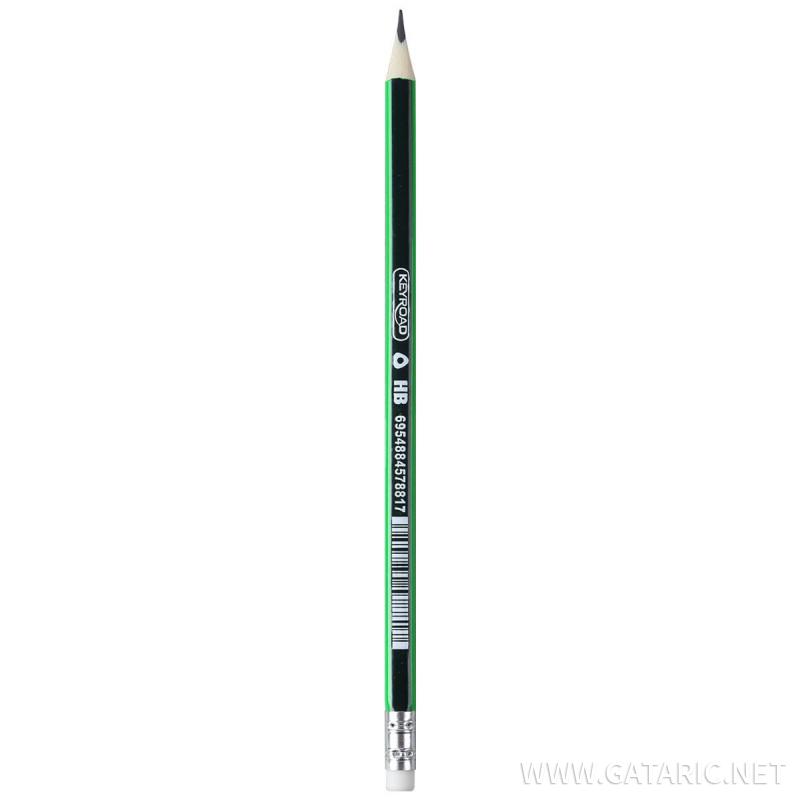 Wooden pencil with eraser 