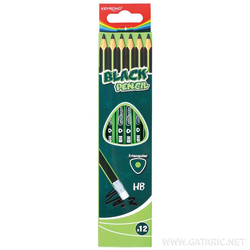Wooden pencil with eraser 