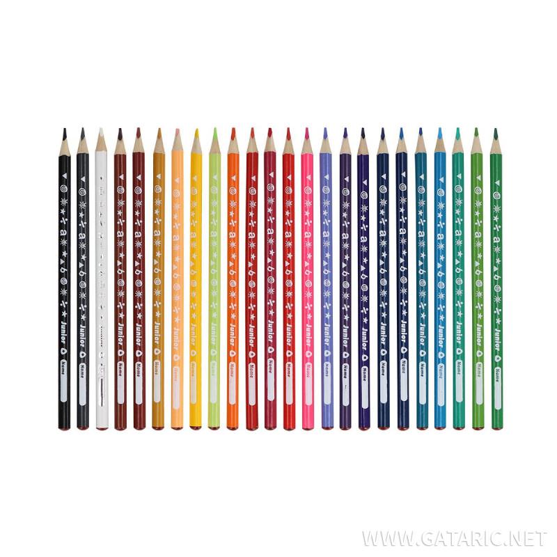 Wooden color pencils, 24 colors