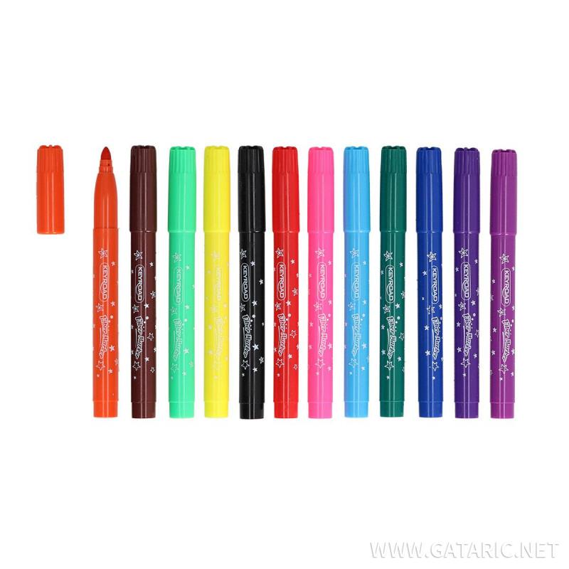 Fiber Marker ''Jumbo Stars'', 12 colors 