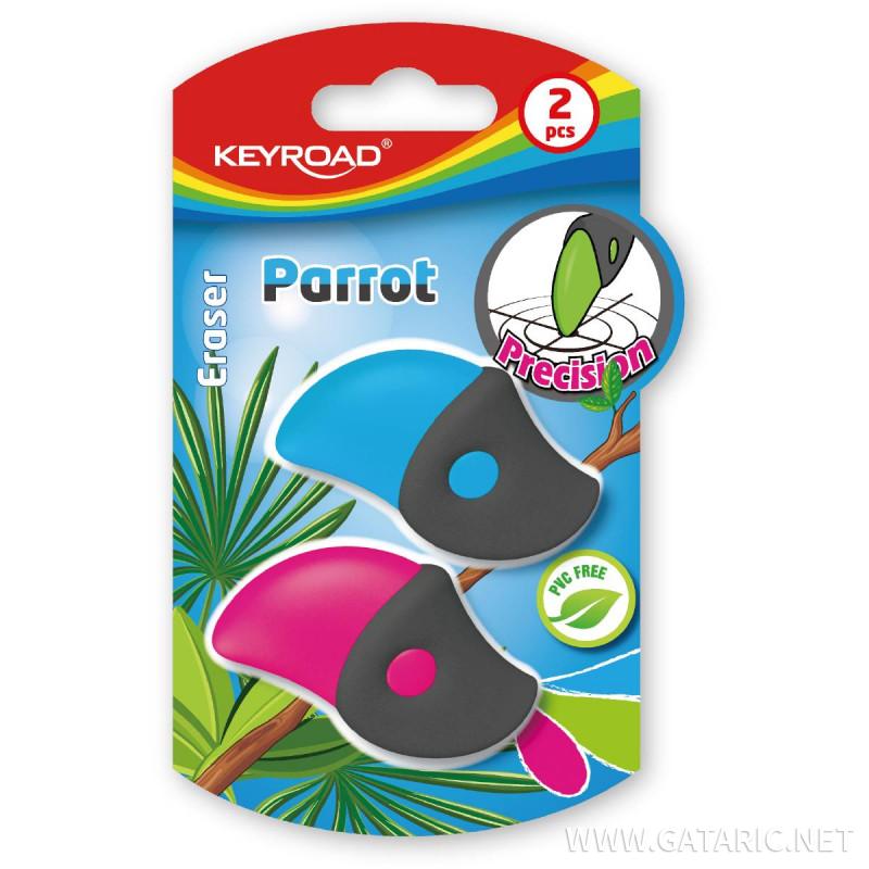 Eraser ''Parrot'', 2pcs blistercard 