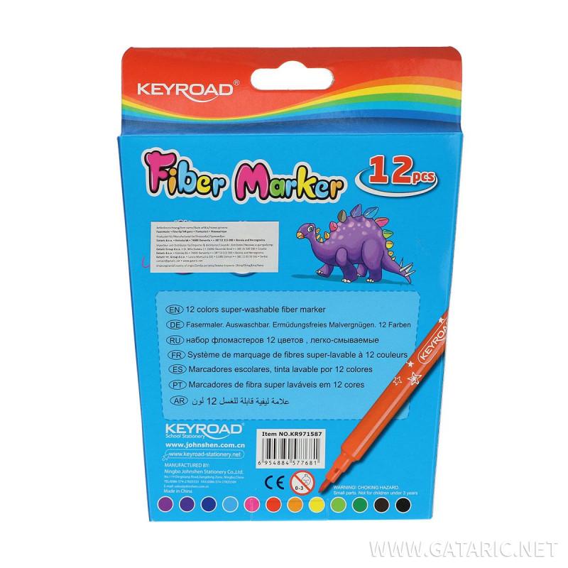 Fiber Marker ''Stars'', 12 colors