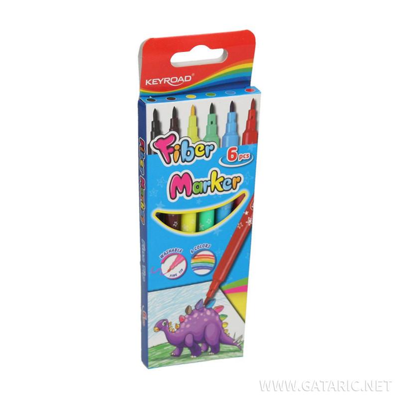 Fiber Marker ''Stars'', 6 colours 