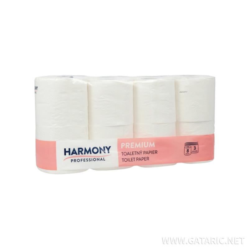 Toilet paper in a roll 3ply 8/1 Harmony, Number of sheets in a roll 250pcs 