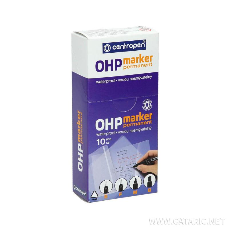 Marker OHP permanent, 0.6mm, plastic tip 