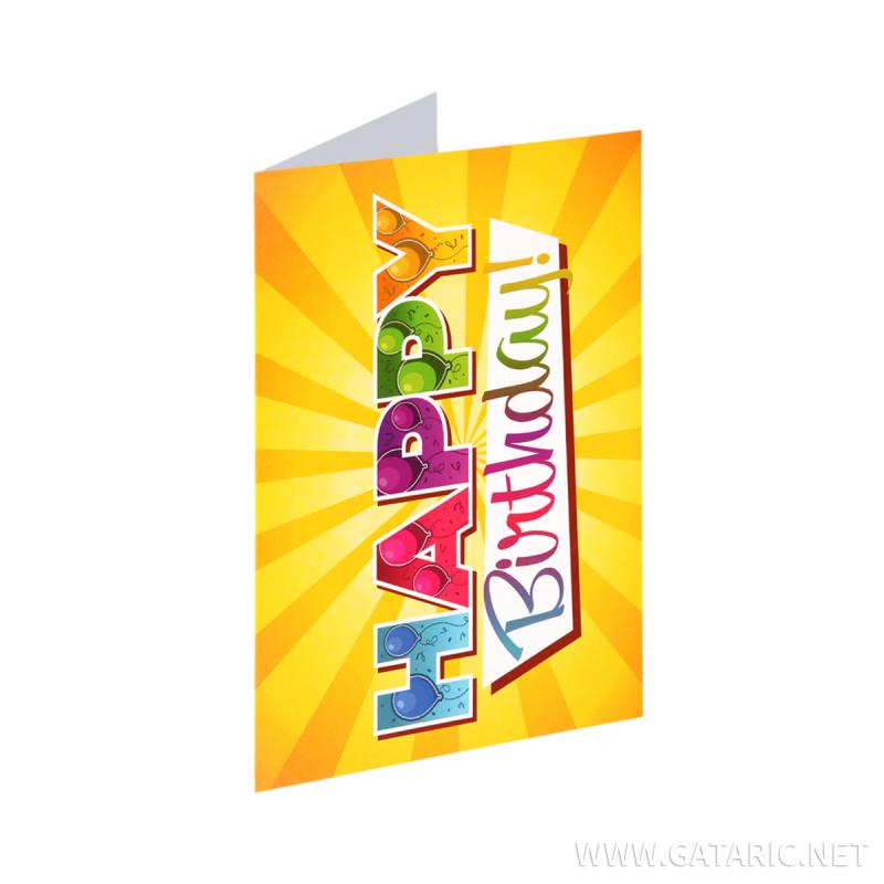 Greeting card ''Happy birthday 02'' 