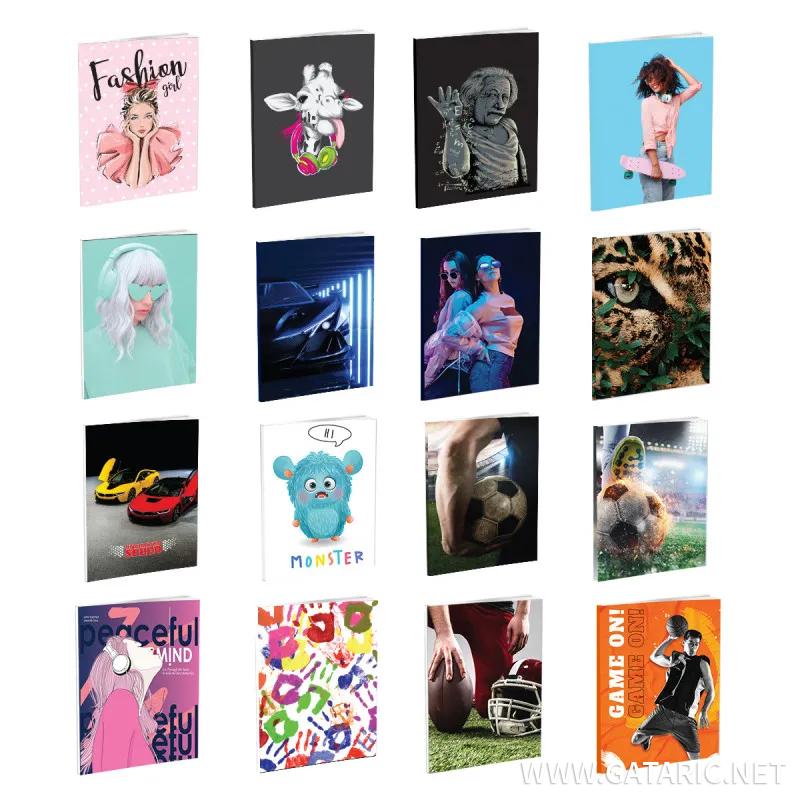 Notebook A5, hard covers, 96 squares sheets