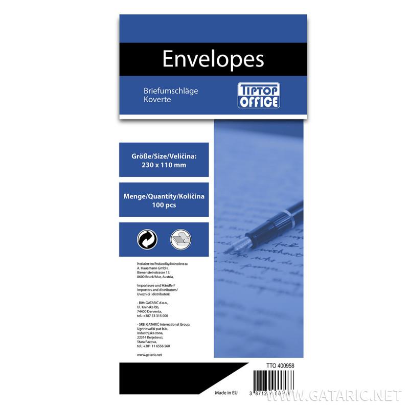 Envelope American Left Window 110x230mm, 100/1