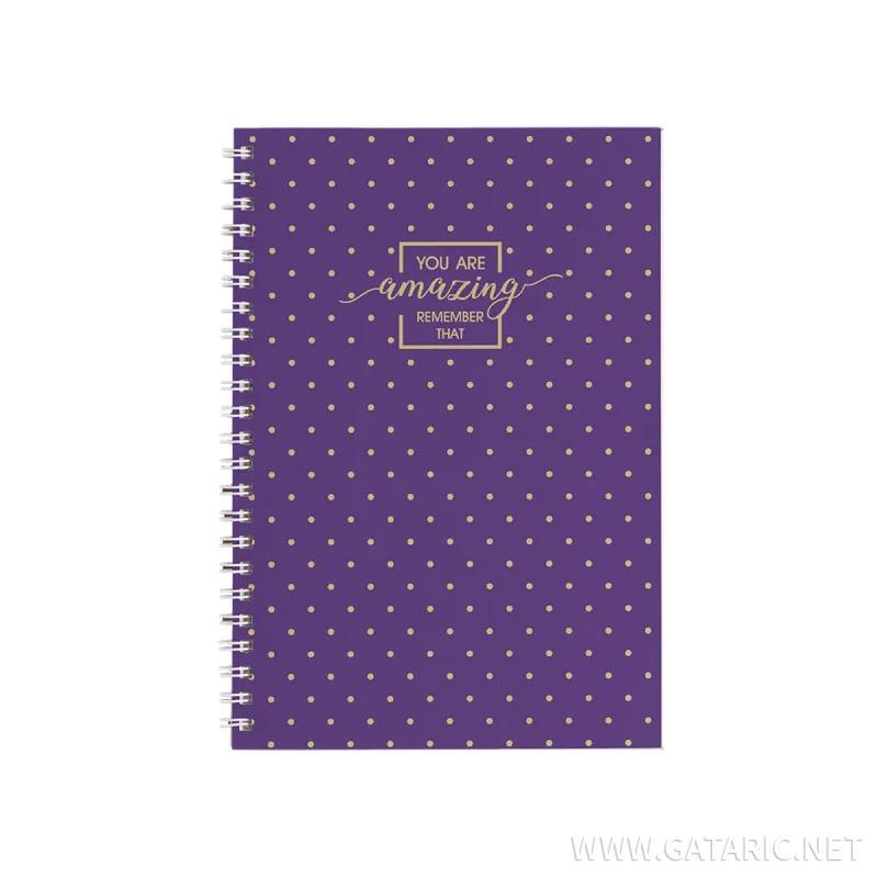 Notebook A5, soft cover, Gold Style, lines, 70 sheets 