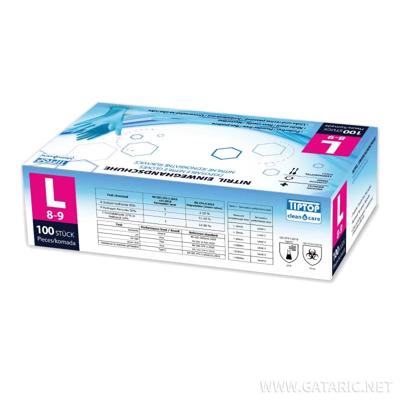 Nitrilne jednokratne rukavice L 100/1 