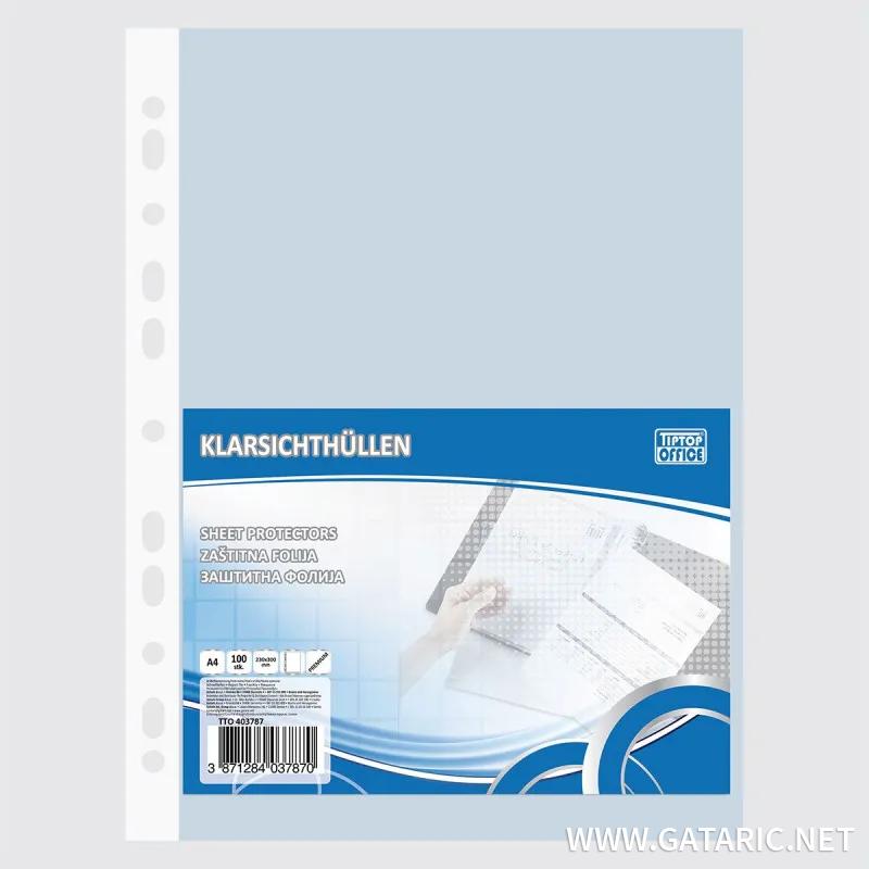 Punched Pockets U-Shape ''Standard'' 50mic PP, A4