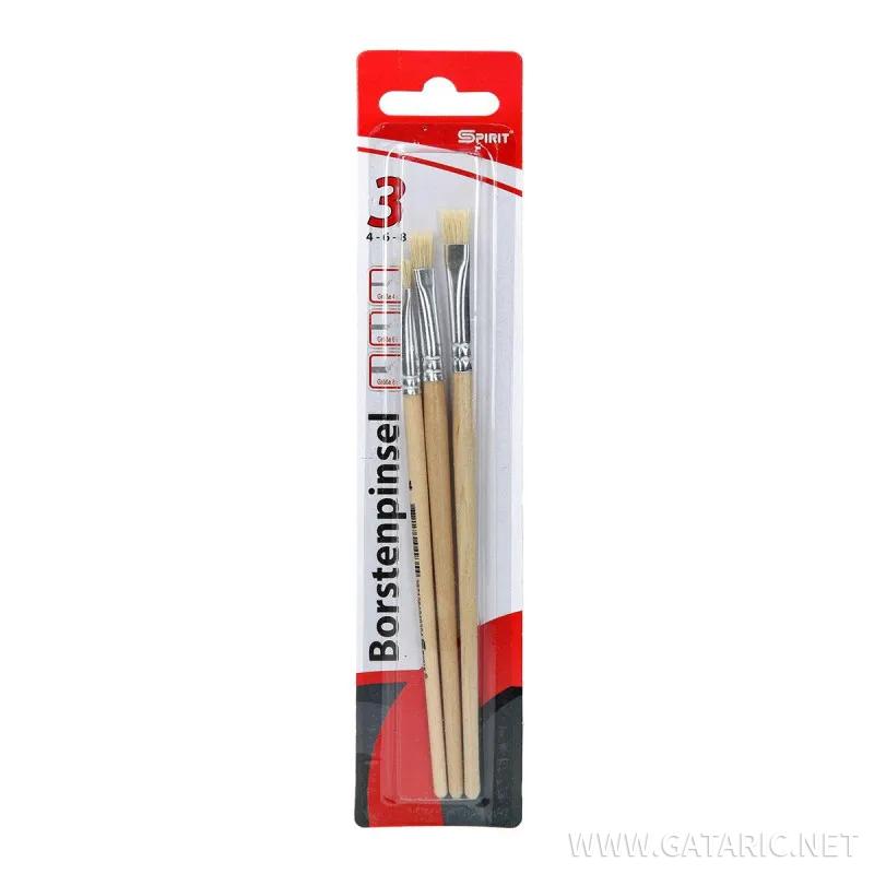 Četkica za tempera boje 4-6-8, 3/1 blister 