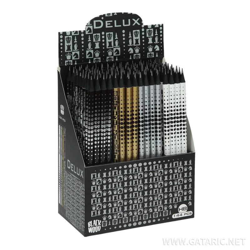 Wooden pencil ''Delux'', Black Wood