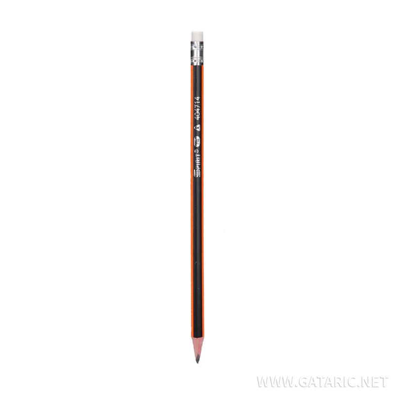 Wooden Pencils with eraser ''Matt triangle''
