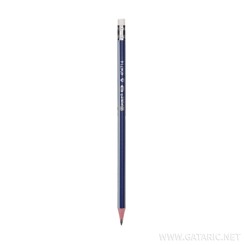 Wooden Pencils with eraser ''Matt triangle''