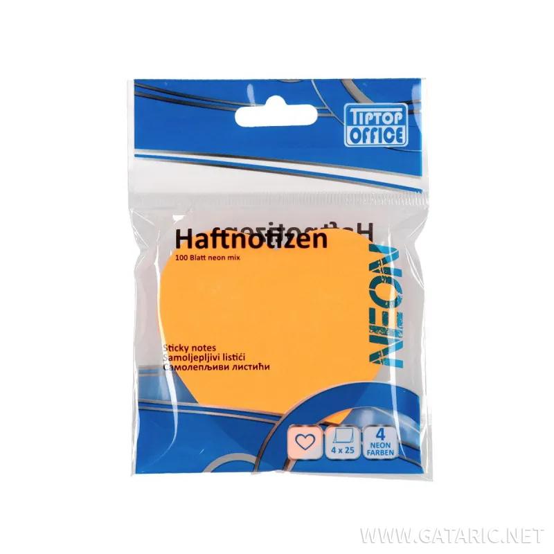 Haftnotizen in Herzform 20x50, 4x25 Blatt 