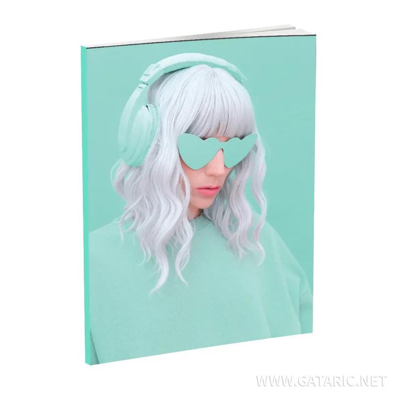 Notebook A4, hard cpvers, 96 squares sheets
