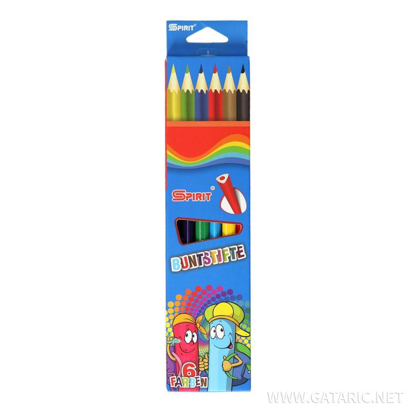 Wooden color pencils ''Classic'', 6pcs