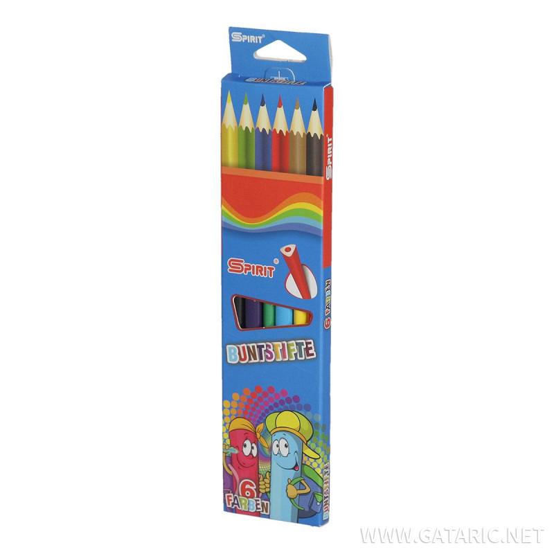 Wooden color pencils ''Classic'', 6pcs