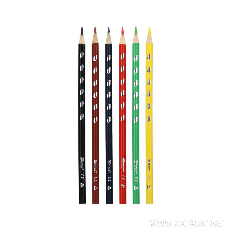 Wooden color pencils ''Classic'', 6pcs 
