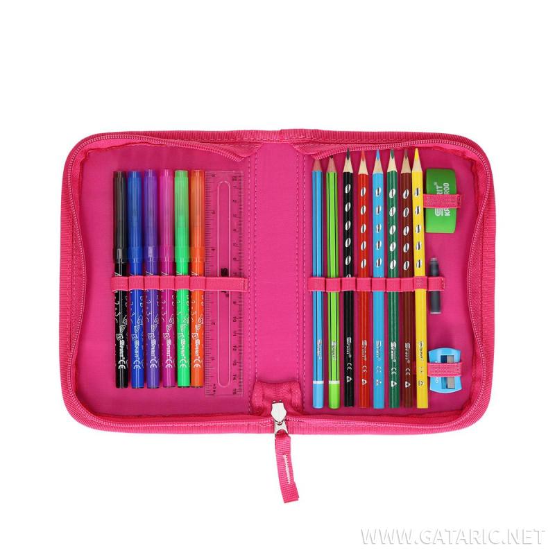 School bag set ''OWL'' Prolight 5-Pcs (LED buckle)