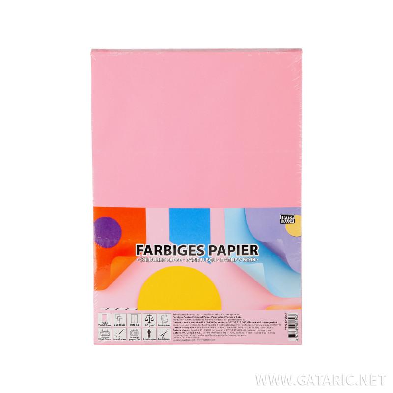 Papir u boji A4 250/1, Pastel roza 