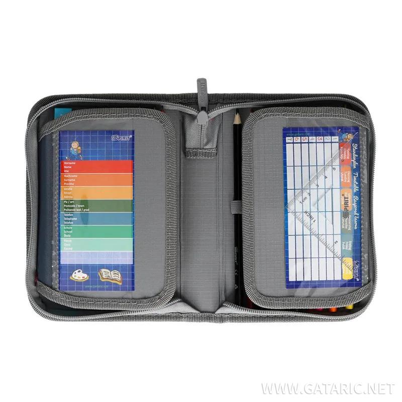 Pencil case ''STRIPES'' 1-Zipper, 2/1 (Assorted colours)