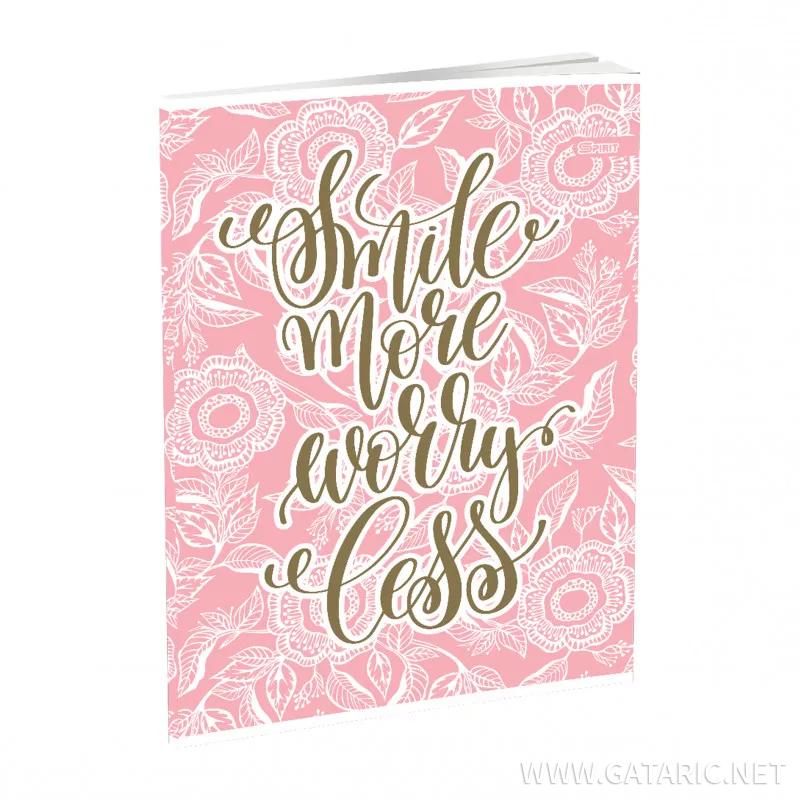 School notebook A5 ''Glitter'', soft covers, 52 sheet, lines