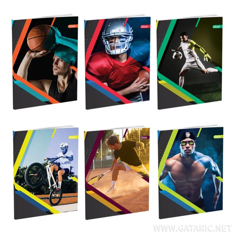 School notebook A5 ''Sport'', soft covers, 52 sheet, lines