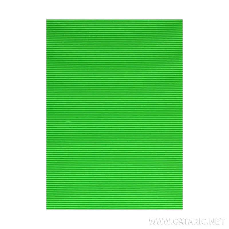 Corrugated paper, light green 