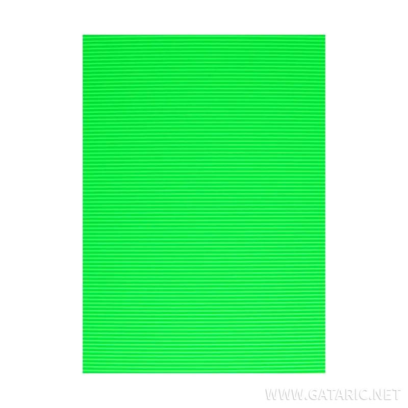 Karton rebrasti, fluo-zelena 