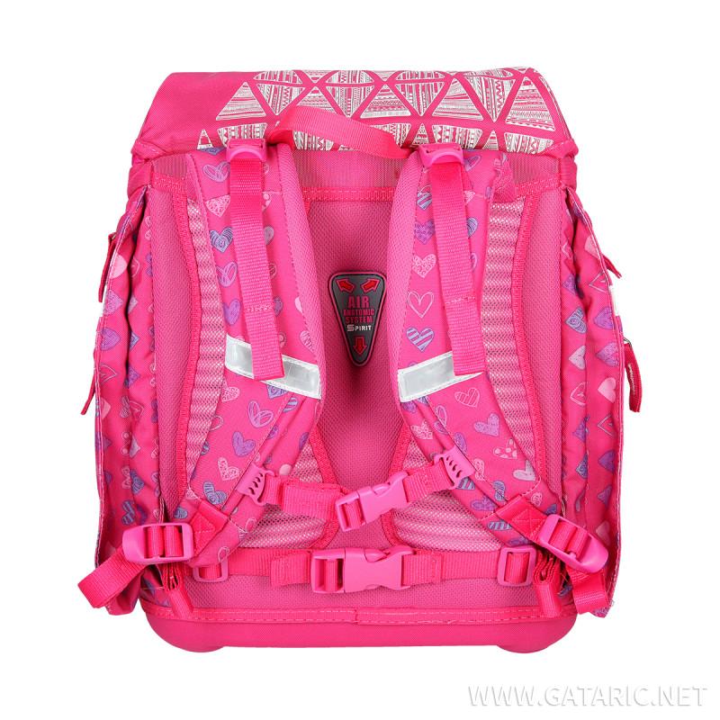 School bag set ''RED HEART'' Prolight 5-Pcs (LED buckle)