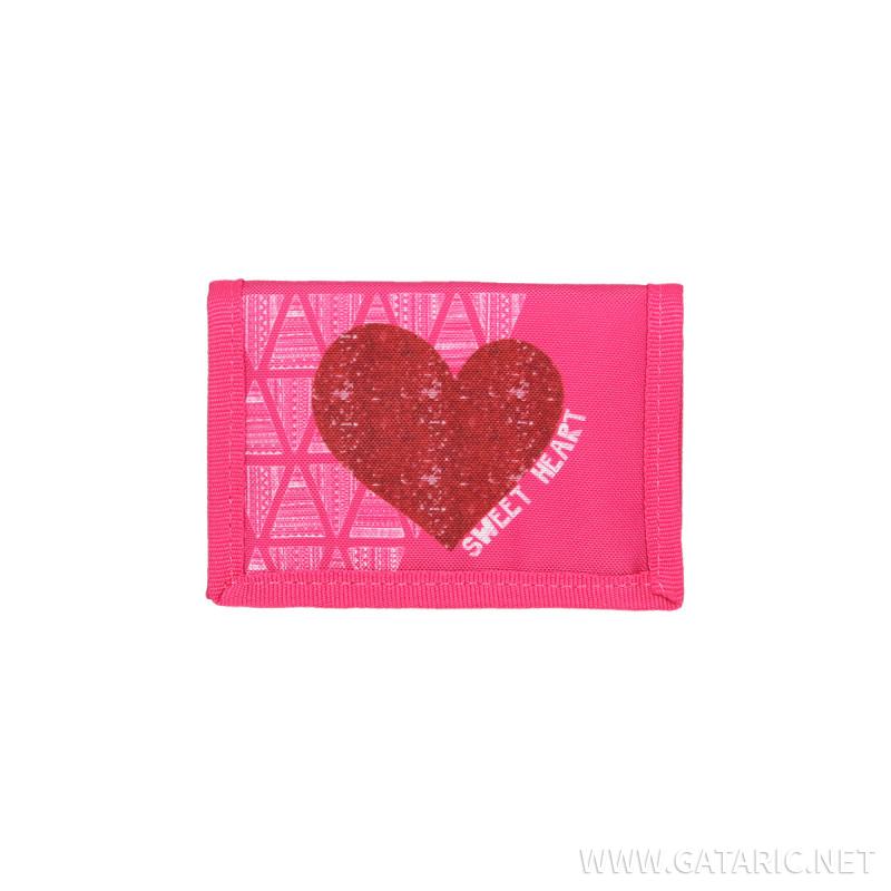 School bag set ''RED HEART'' Prolight 5-Pcs (LED buckle)